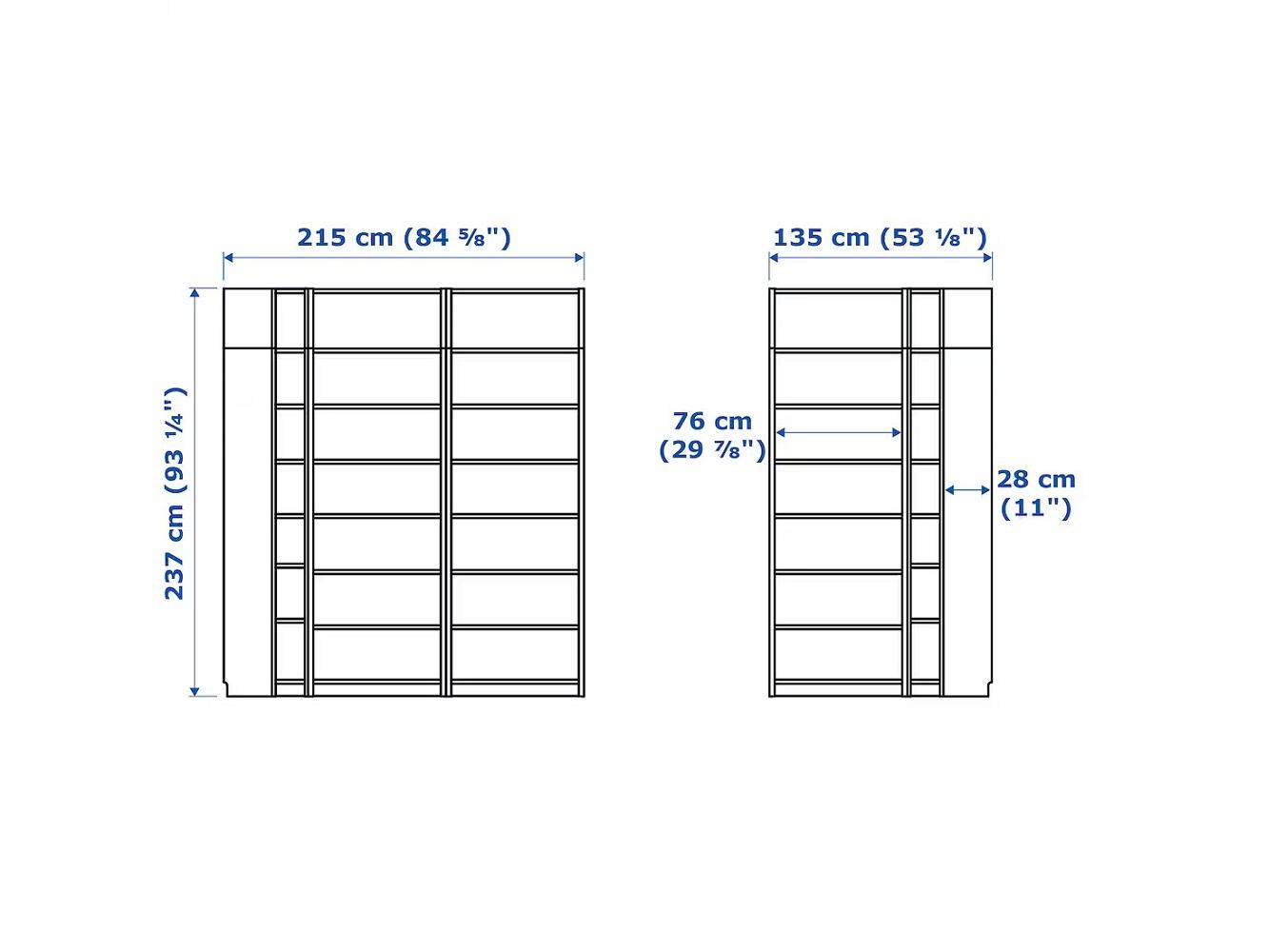 Стеллаж Билли 113 white угловой ИКЕА (IKEA) изображение товара